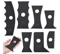 INFUNLY 7PCS Pottery Wheel Rib Tool 7 Sizes Shapes Plastics Pottery Tools Wave Curved Shaping Tool Clay Sculpting Utensil for Carving Ceramics Clay Potter Ribs Trimming Tools for DIY Pottery Modeling