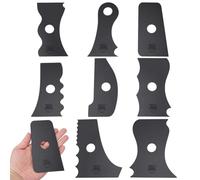 INFUNLY 8Pcs Acrylic Pottery Wheel Rib Tool 4.33x2.76 Regular Pottery Foot Shaper Trimming Tools Plastics Curved Shaping Tool for Carving Molding Clay for Family DIY Ceramics Supplies