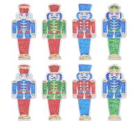 INFUNLY 8PCS Nutcracker Sequin Patch Applique Colorful Iron On Embroidery Patch Sew on Nutcracker Patches with 4 Styles Decorative Patch Sequin Fabric Patches for Clothes Dress Jacket Bag Shoes