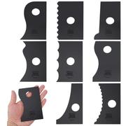 INFUNLY 8Pcs Pottery Wheel Rib Tool 8 Sizes Acrylic Irregular Pottery Foot Shaper Trimming Tools Wave Curved Shaping Tool for Carving Molding Clay for DIY Ceramics Supplies