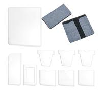 INFUNLY 9 Pcs Acrylic Wallet Template Stencil Clear Leather Handicraft Templates Wallet Making Quilting Template Purse Making Pattern Stencil for Purse Women Leather Hand Crafts Lovers DIY Beginner