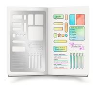 INFUNLY Bookmark Metal Journal Stencil 4X7 Stainless Steel Painting Stencils Kit Metal Frame Drawing Stencil Templates for DIY Engraving Painting Scrapbooking