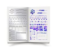 INFUNLY Bookmark Metal Stencils Calendar Stainless Steel Stencil Stars Arrowheads Drawing Painting Stencils Journal Planner Stencils for Diary Wood Carving DIY Scrapbooking Engraving