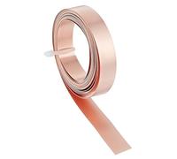 INFUNLY Brass Foil 3M/9.8ft Red Brass Sheet Roll 0.2mm Thickness Hardware Brass-Foil Roll No Scratches Film Metal Plate for Crafts Jewelry DIY Projects Electrical Models Repairs Grounding