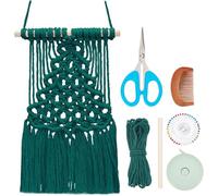 INFUNLY Christmas Tree Macrame Kit Macrame Wall Hanging Macrame DIY Kit for Beginners Handcraft Macrame Hanging Kit Macrame Starter Kit Ornaments for Christmas Home Room Decor with Instruction