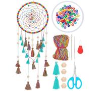 INFUNLY DIY Dreamcatcher Kit Make Your Own Dream Catcher Kit Handmade Colorful Dream Catcher Making Kit for Beginner with Tassels and Instruction for Bedroom Wall Decor Nursery Room