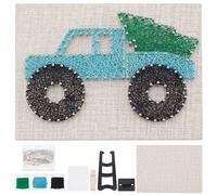 INFUNLY DIY Truck String Art 3D Car String Art Kits for Adults 8x6 String of The Art Easy to Make DIY Nail String Art Kit for Beginner with Instruction for Home Wall Decor Students Women Gift