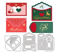 INFUNLY Envelope Die Cuts Metal Tag Cutting Dies Envelope Stamp Die Cuts for Card Making Embossing Stencils for DIY Scrapbooking Album Craft Party Decorations Paper Cards Die Cuts Easter