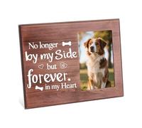 INFUNLY Forever in Heart Pet Memorial Frame Bone Heart Dog Remembrance Frame 10x7.7 Desktop Pet Condolence Frames with Stand Heartfelt Quote Dog Tribute Frames for Loss Pets Sympathy Remembrance Gift