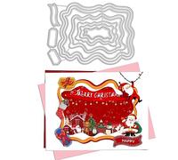 INFUNLY Layering Frame Cutting Dies Irregular Rectangle Metal Die Cut Layered Nesting Stencils Background Die Cuts for Card Making DIY Paper Crafting Scrapbooking Decor (HOME-IN0002-73-EU30)