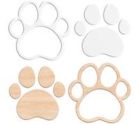 INFUNLY Paw Print Acrylic Router Templates Angled Curvy Tracing Stencils 11.5''x11.5 Clear Router Decorative Template Handle Template Cutting Board Template for Woodworking Kitchen