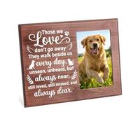INFUNLY Pet Memorial Frame Dog Picture Frame 10x7.7Inch Wood Photo Frames Dog Remembrance Gift Tabletop Picture Frames for Loss of Loved One Sympathy Gifts