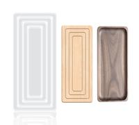 INFUNLY Rectangle Acrylic Router Template Set 13.8x5.5 Clear Router Inlay Template 4 Sizes Woodworking Router Template Transparent Curvy Tracing Stencils Router Guide Tool for DIY Craft