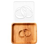 INFUNLY Rings Acrylic Router Template 7.9 inches Square Clear Router Inlay Template Love Rings Transparent Carving Templates for Woodworking Curvy Tracing Stencils Router Guide Tool for DIY Crafts