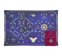 INFUNLY Tarot Card Bag Tablecloth Set Purple Butterfly Altar Cloth 30x20 Velvet Tarot Tablecloth with Pentacle Pendant Astrology Divination Non Slip Mat for Cards Reading Crystals Spiritual Rituals