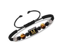 INFUPNET Initial Bracelet For Men, Rope Matching Bracelets For Couples, Adjustable Handmade Braided Bracelet For Christmas Birthday Gifts To My Son/Men