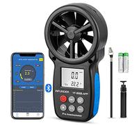 INFURIDER Digital Wireless Anemometer with APP via Bluetooth,YF-866APP Handheld Wind Speed Meter Wind Speed Gauge for Measuring Wind Speed/Temperature with Backlit and Max/Min/Avg