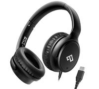 INFURTURE USB C Headphones Wired Over Ear Black Headphone with Microphone