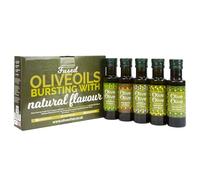 Infused Olive Oil Extra Virgin by OliveOlive - First Cold Pressed from Cyprus - 100% Hand Picked Olives - Food Gift Pack - Basil, Chilli, Garlic, Lemon, Oregano - 5 x 100ml dark glass bottles