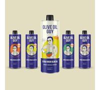Infused Olive Oil Set, Olive Oil Extra Virgin, Cold Pressed Extra Virgin Olive Oil, Ancient Roots Greek Olive Oil, Early Harvest EVOO (500ml Original EVOO + 4 Signature Infused Oils)