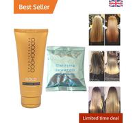 Infused with 24k Liquid Gold - 100ml Blow Dry Treatment & 30ml Keratin Shampoo