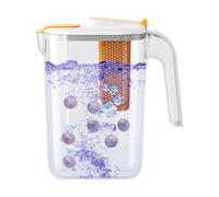 - Infuser Water Bottle - Large 2600 ml Jug with Strainer, Leak-proof Drink Dispenser | Hot and Cold Tea Maker, Detox Drink Container for Home Fitness Kitchen