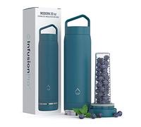 Infusion Pro Fruit Infuser Water Bottle - Vacuum Insulated (20 oz) Stainless Steel : Fruit Infusion Recipe eBook : Bottom Loading for More Flavor : Easy Cleaning : Great Gift