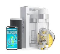 Infusion Pro Fruit Infuser Water Bottle with Straw Lid 24 oz : Flip-Up Straw : Insulated Sleeve & Fruit Infusion Water eBook : Bottom Loading Infuser for More Flavor - Cloud