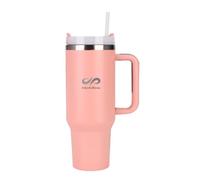 InfyniteShores 40 oz Tumbler with Handle & Straw | Insulated Stainless Steel Cup | FlowState Lid | Cup Holder Friendly | Peach Serenity