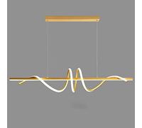 ing Black LED for Contemporary Living Dining Room Kitchen Island Dimmable Chandelier Dimming Ceiling Lamp Minimalist Wave Hanging Light Fixture Star of