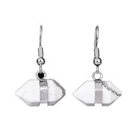 ing Crystals for Women Natural Stone Quartz Earrings Hexagonal Double Statement Jewelry Amethysts Wall light