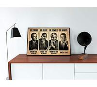 Inga Be Strong Be Brave Be Humble Be Badass Poster Black Leaders Poster Martin Luther King Jr Portrait Malcolm X Poster Equality Poster Funny Gift Metal Signs 8x12 inch