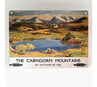 Inga CAIRNGORN MOUNTAINS RAILWAY POSTER METAL SIGN BRITISH RAIL VINTAGE SCOTLAND METAL TIN SIGN 8x12 inches