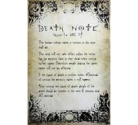 Inga Death Note Rules Poster Home Decor Art Wall Decor Metal Sign Poster 8x12 inches