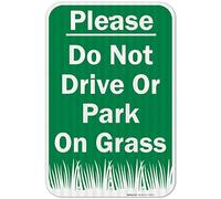 Inga Do Not Drive Or Park On Grass Funny Retro Metal Sign 8x12 inches