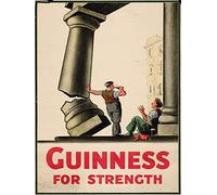 Inga Guinness For Strength Metal Plaque Tin Wall Sign Wedd Metal Tin Sign 8x12 inches