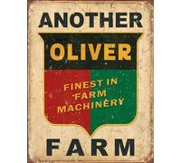 Inga Large Farm Oliver Farm Tractor Vintage Metal Sign 8x12 inches