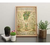 Inga Live Wild Flower Child Poster Yoga Poster Love Yoga Poster Meditation Poster Yoga Namaste Hippie Girl Yoga Poster Funny Gift Metal Signs 8x12 inch