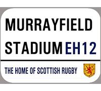 Inga Murrayfield Stadium Metal Football St Sign Retro Decor Plaque 8X12 inch