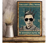 Inga Rbg You Can¡¯T Spell Truth Without Ruth Poster Home Decor Art Wall Decor Metal Sign Poster 8x12 inches