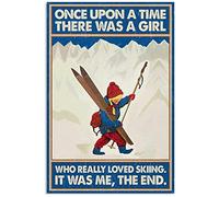 Inga Skiing Once Upon A Time Poster Art Print Decor Home Home Decor Art Wall Decor Metal Sign Poster 8x12 inches