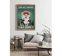Inga Your Butt Napkins My Lord Poster Funny Fox Fox Poster Fox Wall Bathroom Wall Bathroom Decor Toilet Paper Poster Gift Funny Gift Metal Signs 8x12 inch