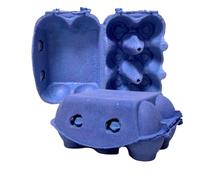 Ingbertson 50 Egg Boxes Blue for 6 Eggs / Egg Boxes for Chicken Eggs without Print Egg Cardboard Egg Humps, Egg Layers, Egg Boxes (50 Pieces, for 6 Eggs, Blue)