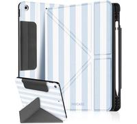 Ingcase for iPad 9th/8th/7th Gen Case - Trifold & Y Stand for Women Cute Girly Design with Build - in Pencil Holder and Auto Sleep/Wake Cover for Apple Tablet, Stripes
