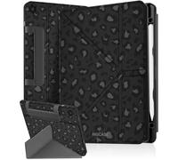 Ingcase for Samsung Galaxy Tab A9+ Plus/A11+ Plus Case - for Women Girls with Multi-Angle Includes Portrait Stand Build-in Pencil Holder and Auto Sleep/Wake Cover for Samsung Tablet, Leopard-Print