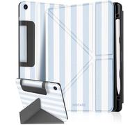 Ingcase for Samsung Galaxy Tab A9+ Plus/A11+ Plus Case - for Women Girls with Multi-Angle Includes Portrait Stand Build-in Pencil Holder and Auto Sleep/Wake Cover for Samsung Tablet, Stripes