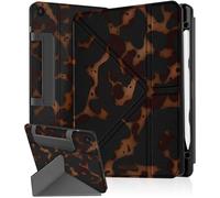 Ingcase for Samsung Galaxy Tab A9+ Plus/A11+ Plus Case - for Women Girls with Multi-Angle Includes Portrait Stand Build-in Pencil Holder and Auto Sleep/Wake Cover for Samsung Tablet, Tortoiseshell