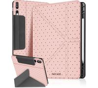 Ingcase for Samsung Galaxy Tab S9/ S9FE/ S10/ S10 FE/S10 Lite Case - Multi-Angle Includes Portrait Stand with Build-in Pencil Holder and Auto Sleep/Wake Cover for Samsung Tablet, Beauty-Dots