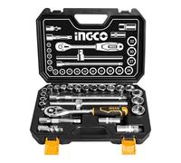 Ingco 1/2" Socket Set, Quick Release Ratchet Wrench Tool Set 25pcs 1/2 Inch Ratchet Set HKTS12251