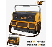 INGCO 16" Tool Bag 14 Pockets and Steel Handle